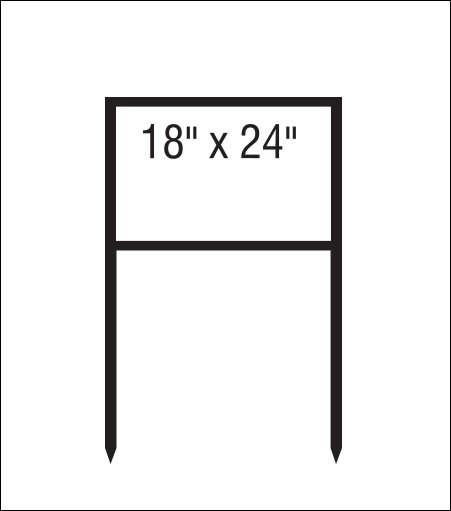 metal frame lawn signs